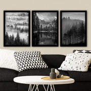 Conjunto elegante de pinturas decorativas emolduradas (3 peças), 35 x 45 cm | 100% MDF, 2 cm de espessura, moldura de plástico durável | Perfeito para decoração de casa e espaços modernos