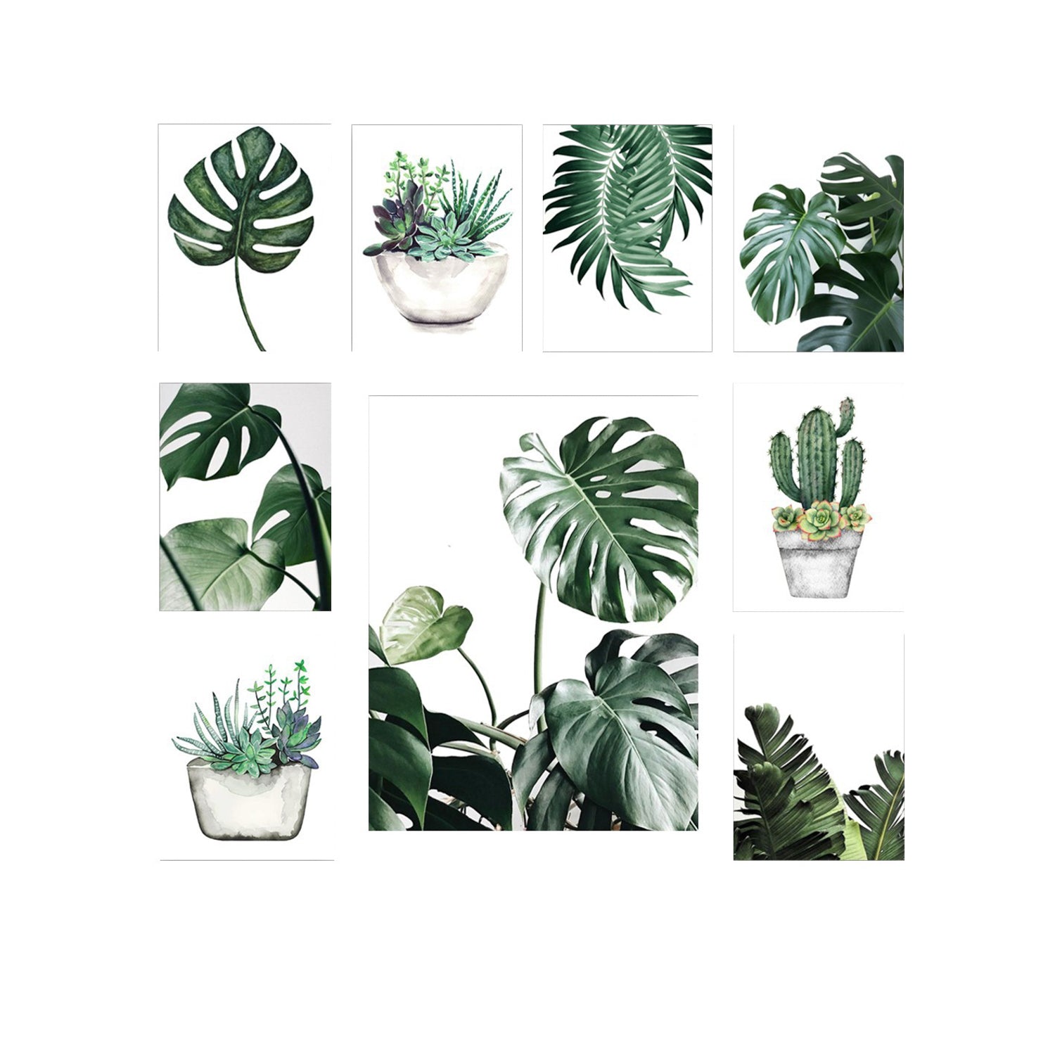 Pinturas Decorativas Elegantes em MDF (9 Peças), 100% MDF, 3 mm de Espessura | 20 x 15 cm (8 peças) e 30 x 40 cm (1 peça) | Perfeitas para Amantes de Decoração e Arte
