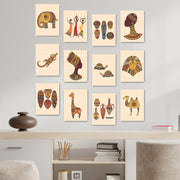 Conjunto 12 Quadros Decorativos MDF Multicolor - Arte Moderna