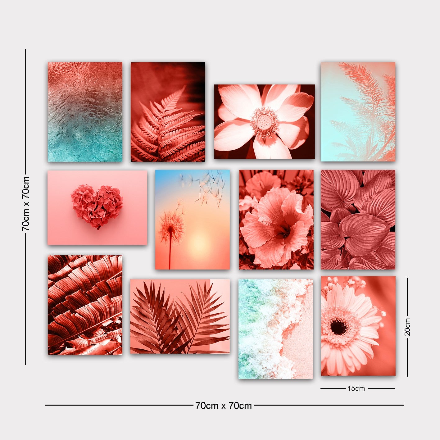 Conjunto Decorativo MDF 12 Peças Multicolor - Arte Moderna