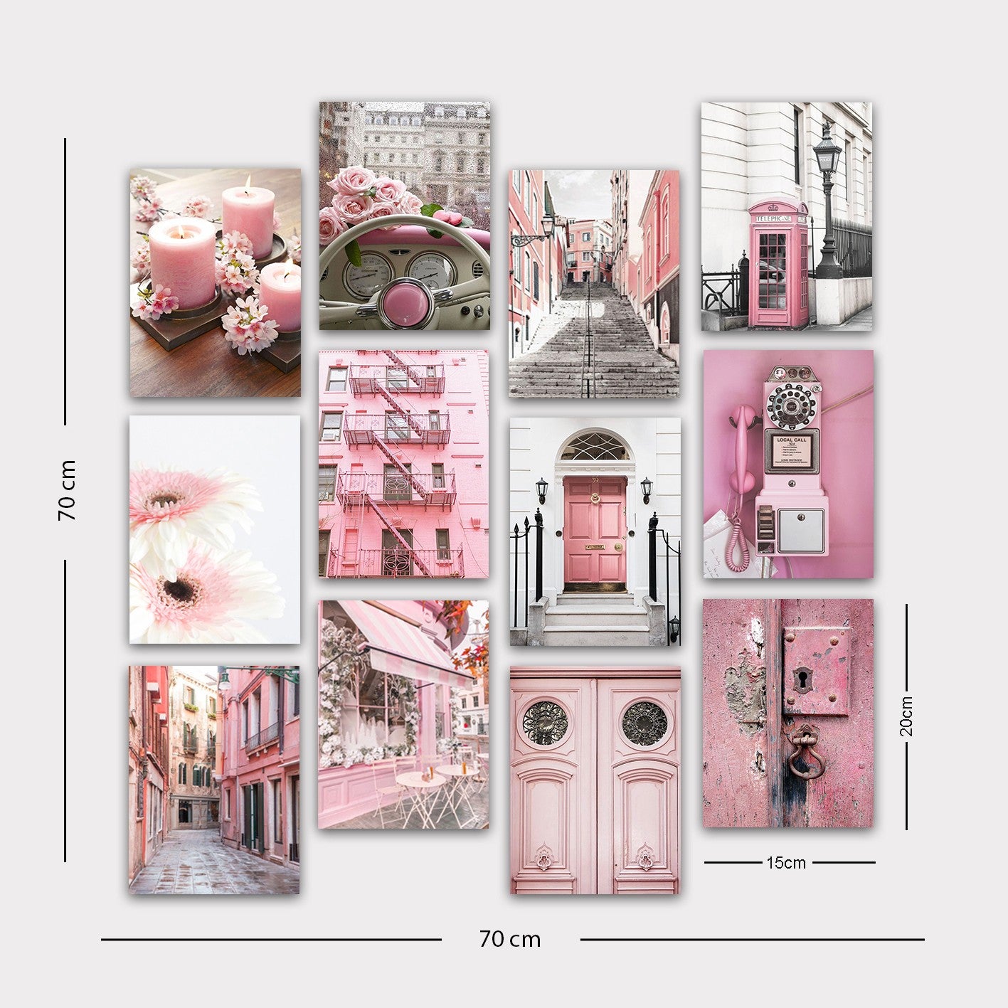 Conjunto Decorativo MDF Multicolor - 12 Peças Premium