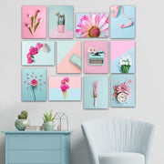 Conjunto Decorativo MDF 12 Peças Multicolor - Arte Moderna