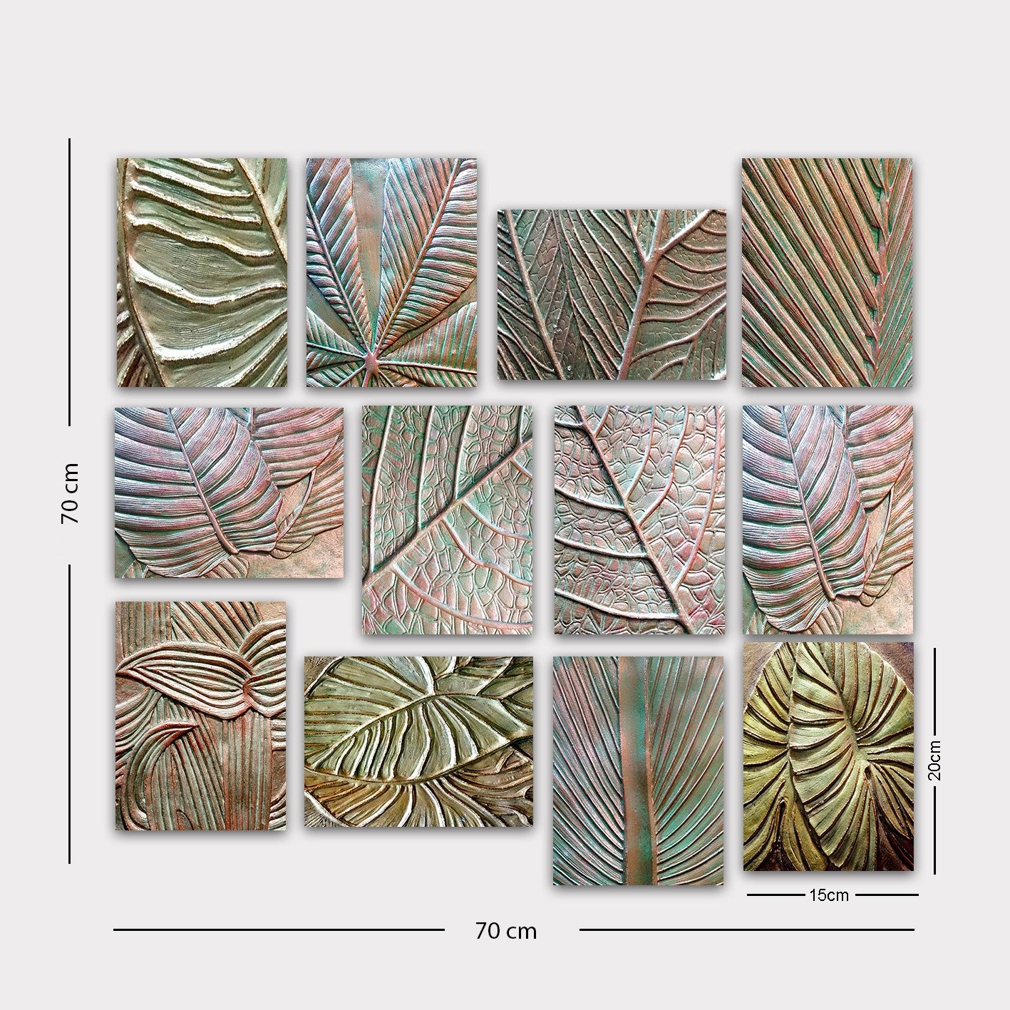 Conjunto Decorativo MDF Multicolor 12 Peças - Arte Moderna