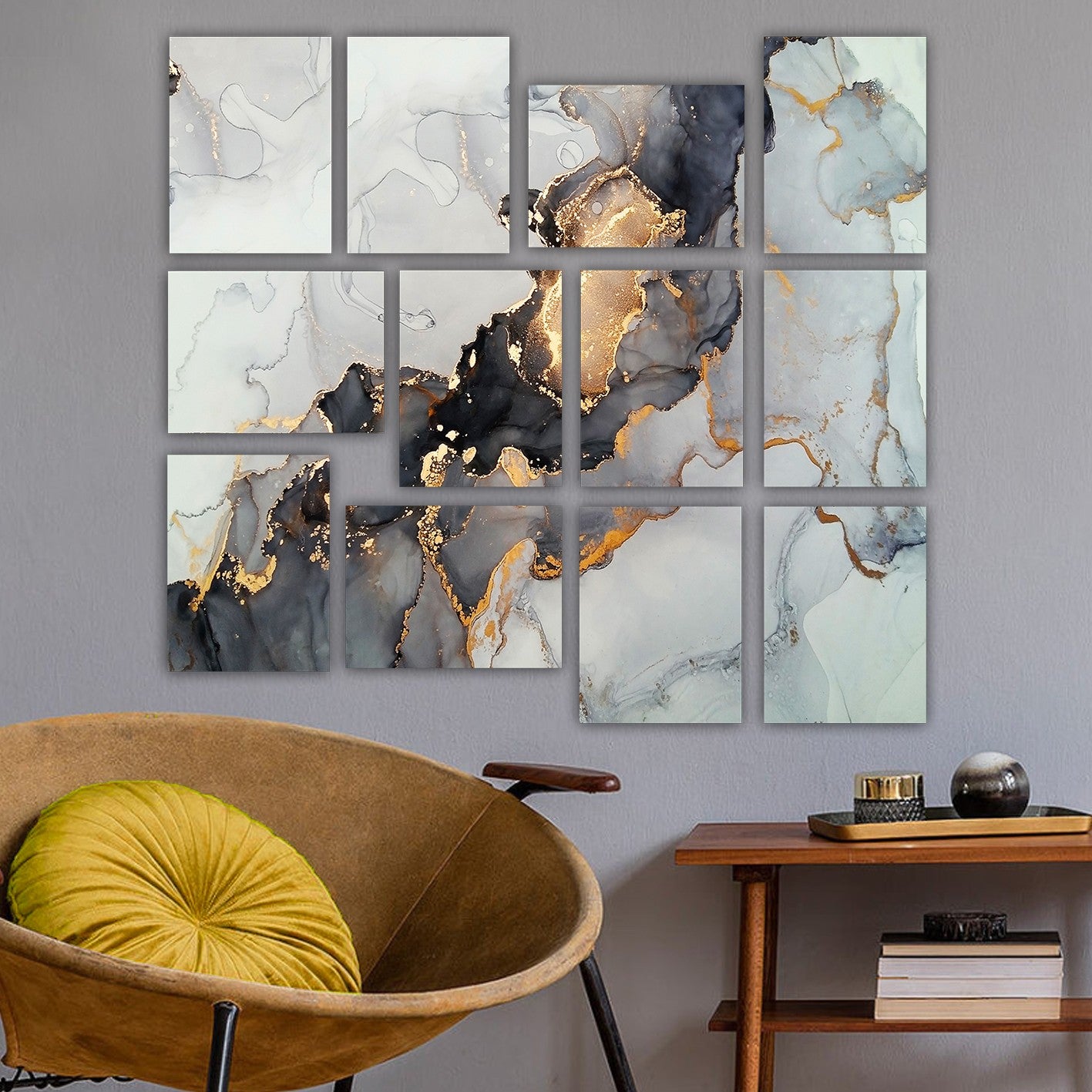 Conjunto 12 Quadros Decorativos MDF Multicolor Premium 20x15cm