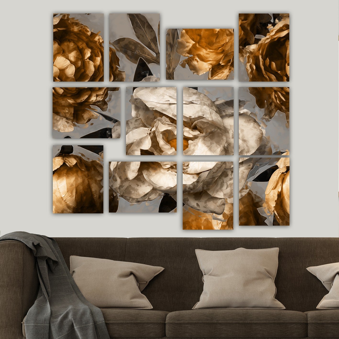 Conjunto Quadros Decorativos MDF Multicolor - 12 Peças Premium