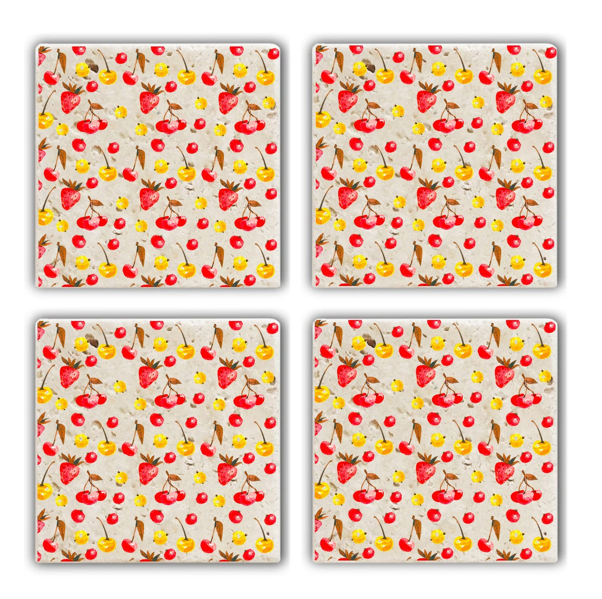 Tapete de vidro – 10 x 10 x 1 cm – Multicolorido – Pedra 100% natural