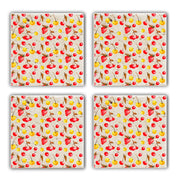 Tapete de vidro – 10 x 10 x 1 cm – Multicolorido – Pedra 100% natural