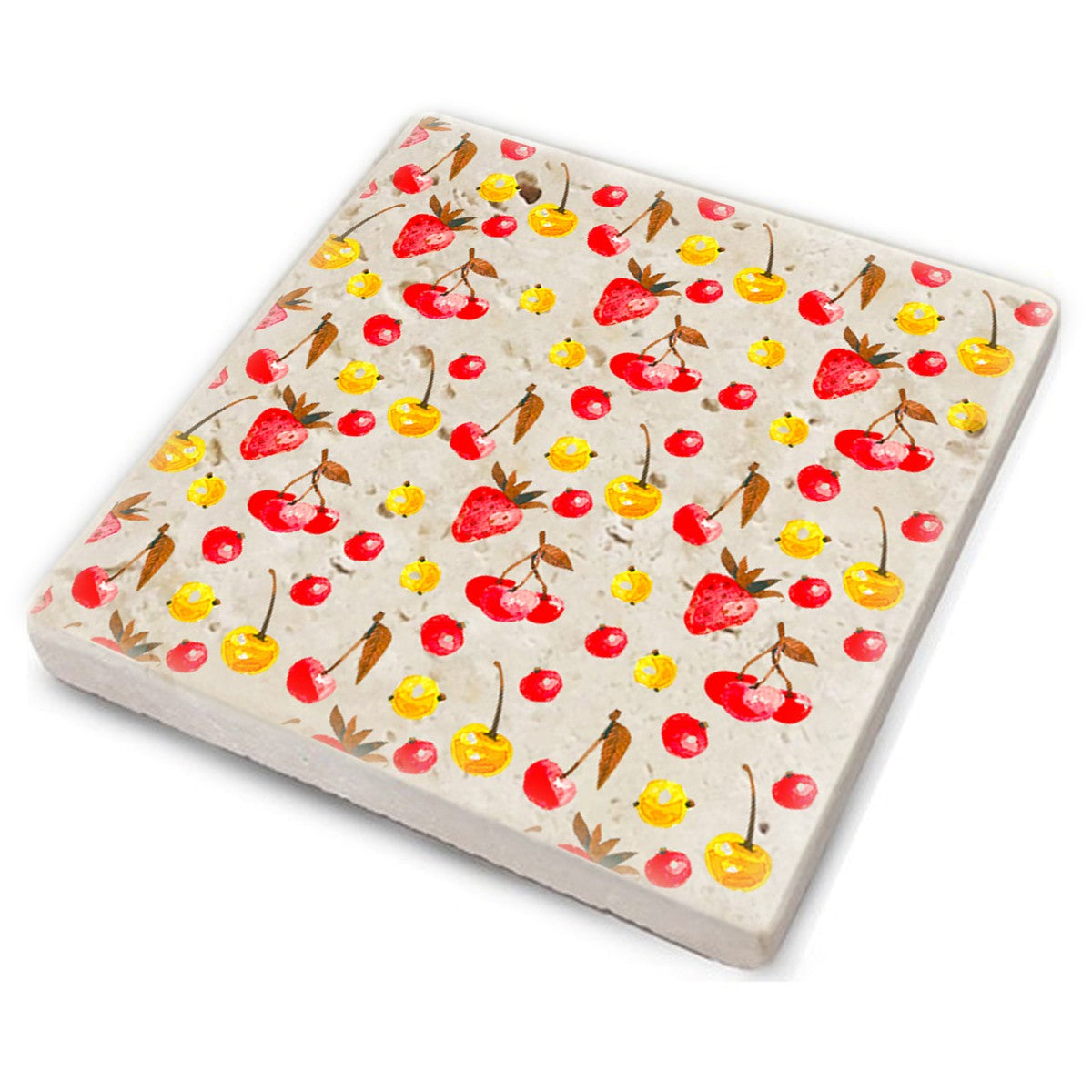 Tapete de vidro – 10 x 10 x 1 cm – Multicolorido – Pedra 100% natural