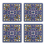 Tapete de vidro – 10 x 10 x 1 cm – Multicolorido – Pedra 100% natural