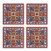 Tapete de vidro – 10 x 10 x 1 cm – Multicolorido – Pedra 100% natural