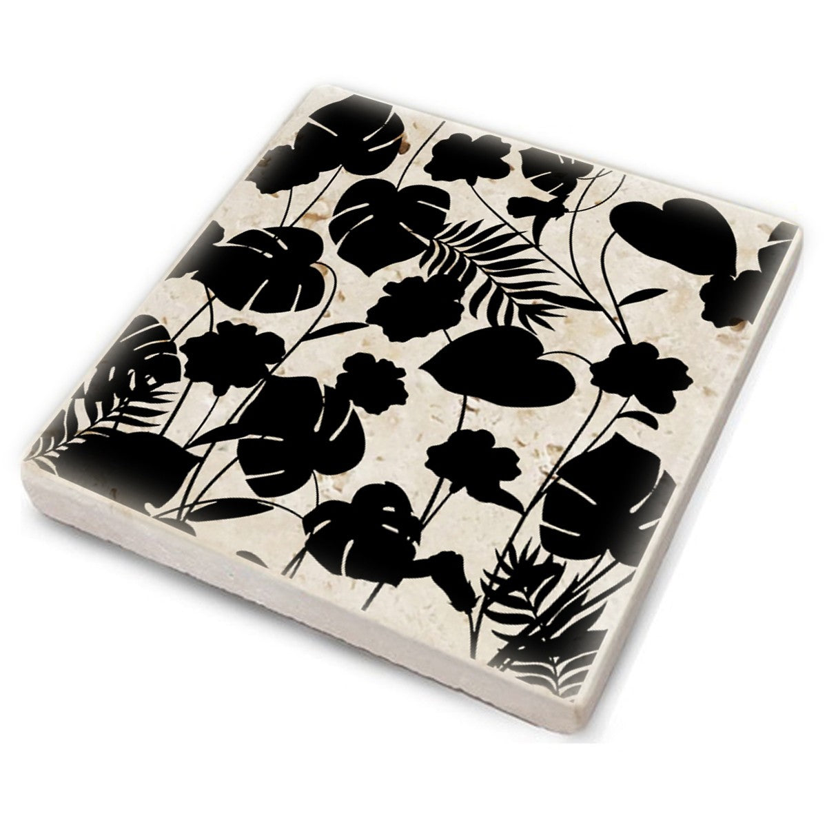 Tapete de vidro – 10 x 10 x 1 cm – Multicolorido – Pedra 100% natural