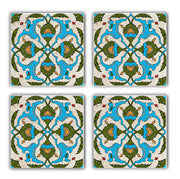 Tapete de vidro em pedra natural – 10 x 10 x 1 cm – Multicolorido