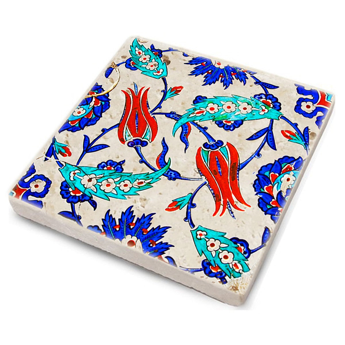 Tapete de Vidro – 10 x 10 x 1 cm – Multicolorido – Pedra 100% natural