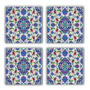 Tapete de vidro – 10 x 10 x 1 cm – Multicolorido – Pedra natural