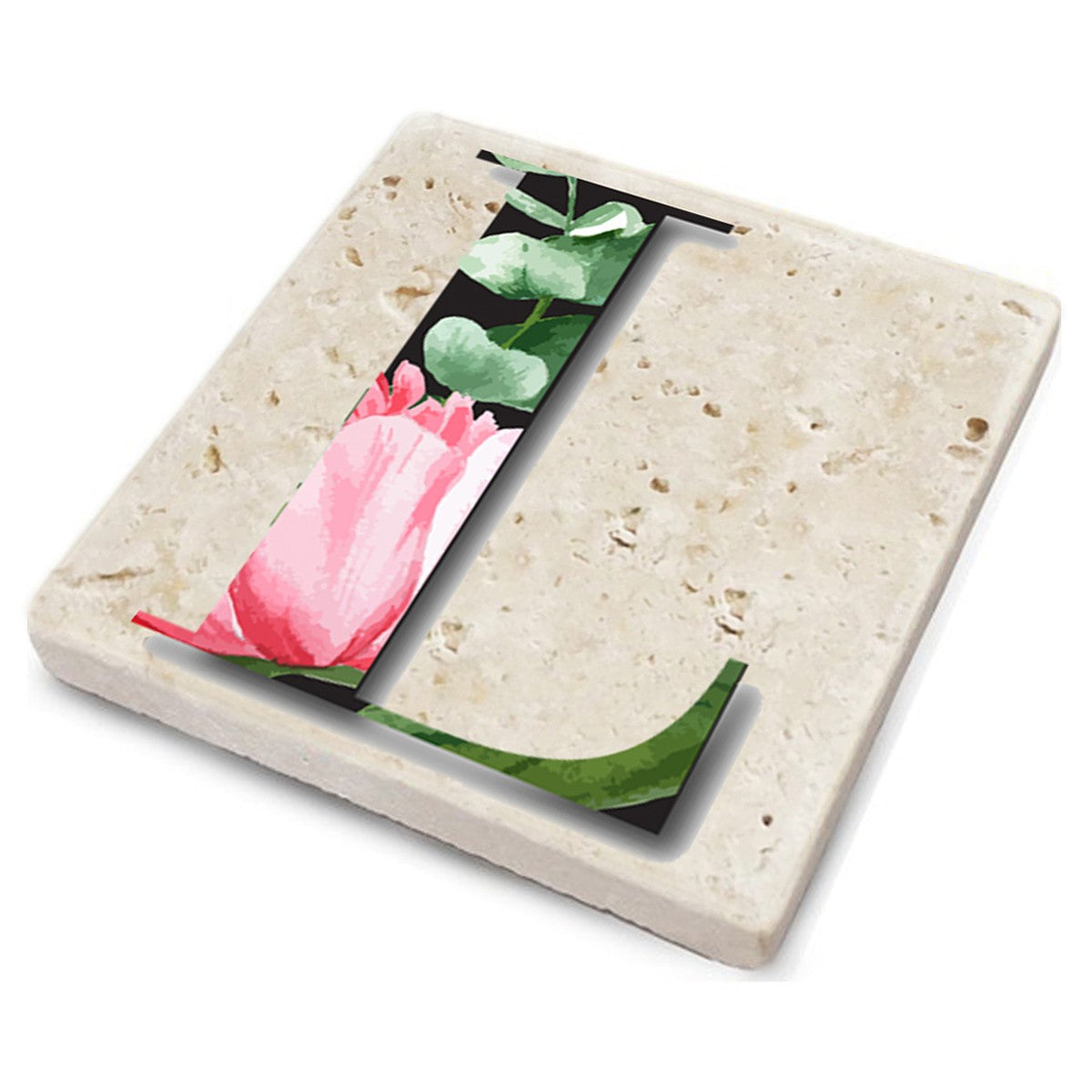 Tapete de vidro – 10 x 10 x 1 cm – Multicolorido – Pedra natural