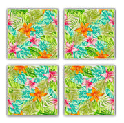 Tapete de vidro em pedra natural – 10 x 10 x 1 cm – Multicolorido