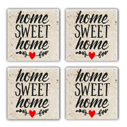 Tapete de vidro (4 peças) – 10 x 10 x 1 cm – Multicolorido – Pedra Natural