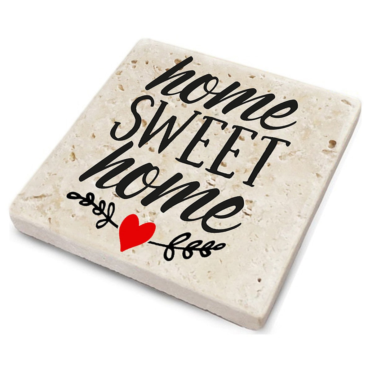 Tapete de vidro (4 peças) – 10 x 10 x 1 cm – Multicolorido – Pedra Natural