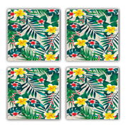 Tapete de vidro em pedra natural – 10 x 10 x 1 cm – Multicolorido