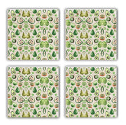 Tapete de vidro – 10 x 10 x 1 cm – Multicolorido – Pedra natural