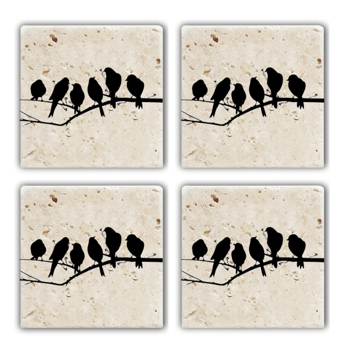 Tapete de vidro em pedra natural – 10 x 10 x 1 cm – Multicolorido