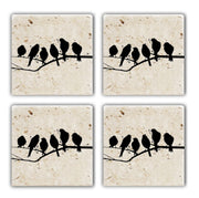 Tapete de vidro em pedra natural – 10 x 10 x 1 cm – Multicolorido