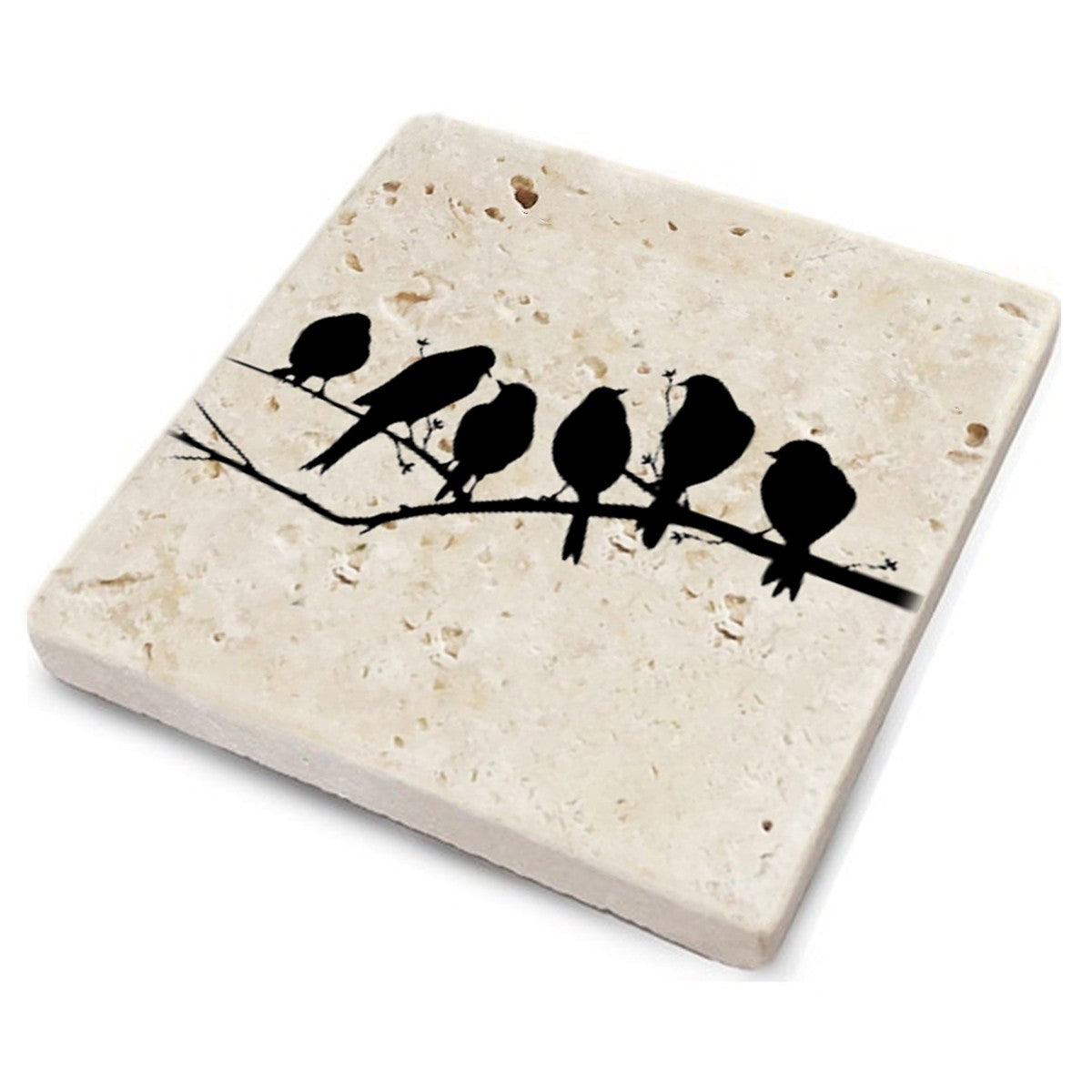 Tapete de vidro em pedra natural – 10 x 10 x 1 cm – Multicolorido