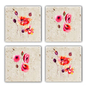 Tapete de vidro – 10 x 10 x 1 cm – Multicolorido – Pedra 100% natural