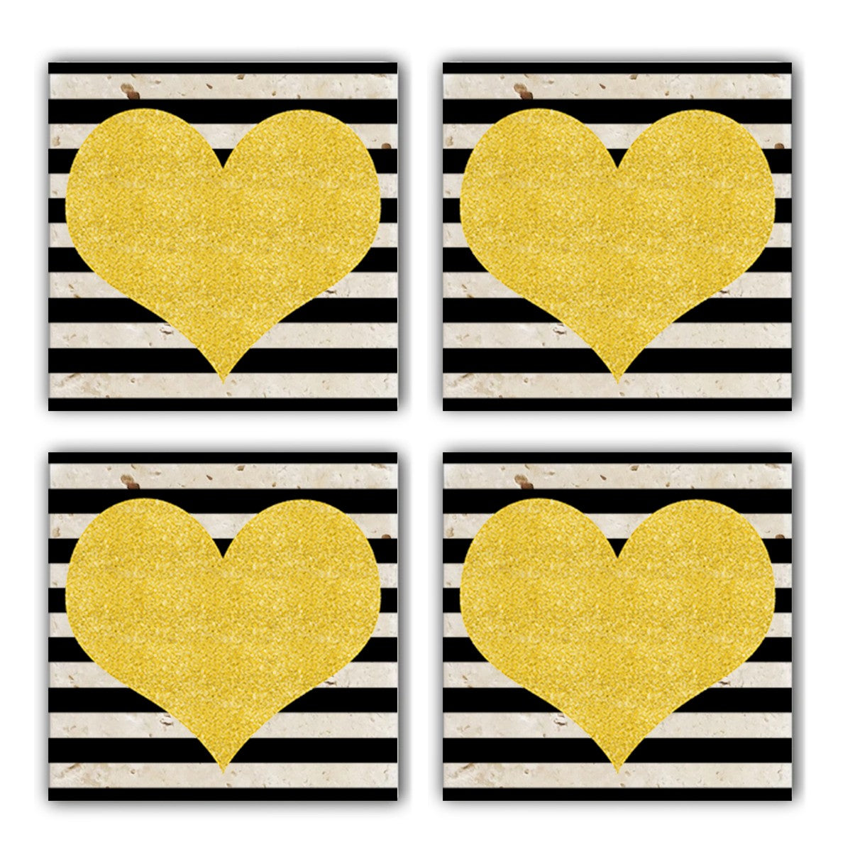 Tapete de vidro – 10 x 10 x 1 cm – Multicolorido – Pedra natural