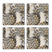 Tapete de vidro em pedra natural – 10 x 10 x 1 cm – Multicolorido – Pedra 100% natural