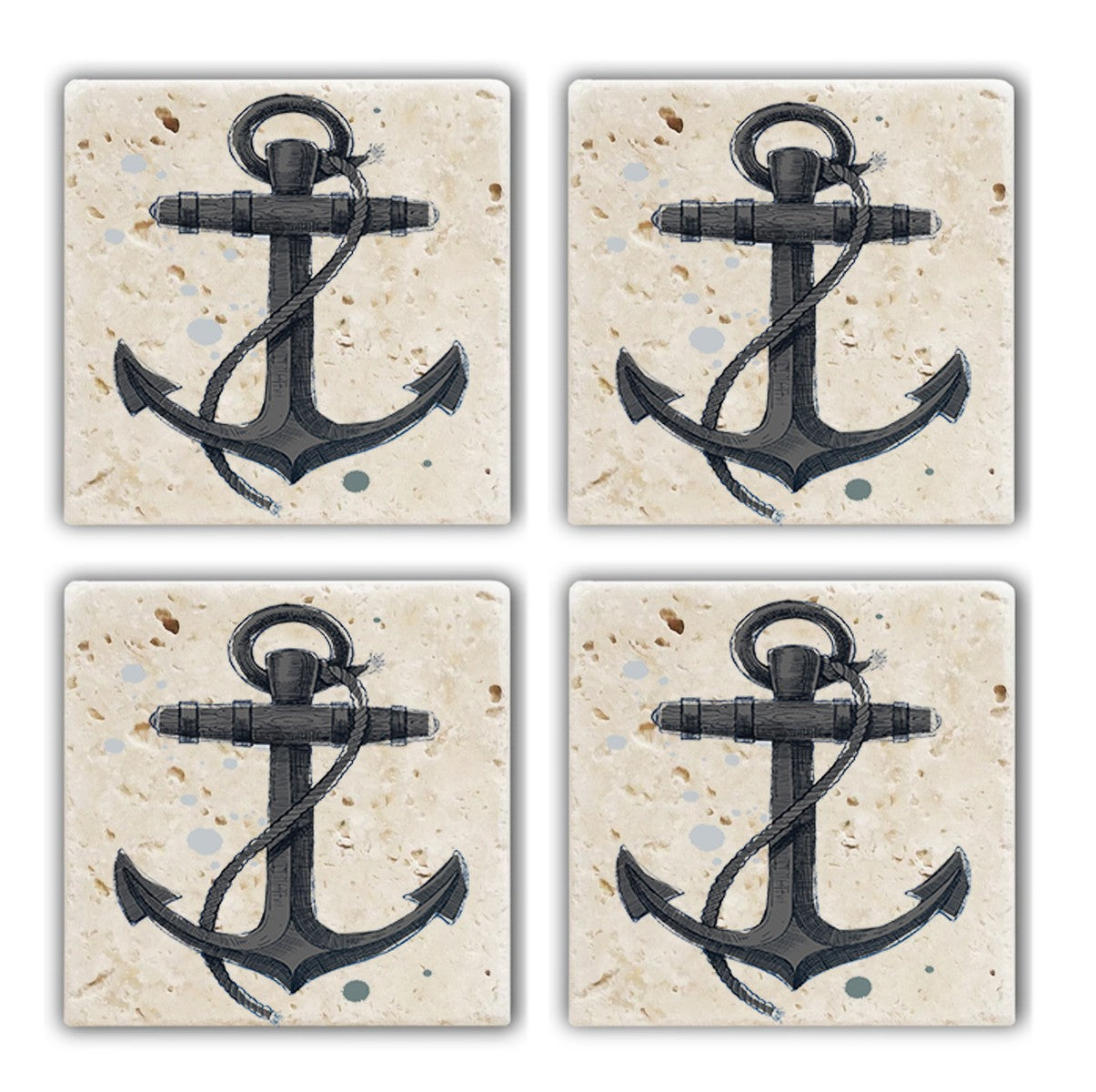 Tapete de vidro – 10 x 10 x 1 cm – Multicolorido – Pedra 100% natural