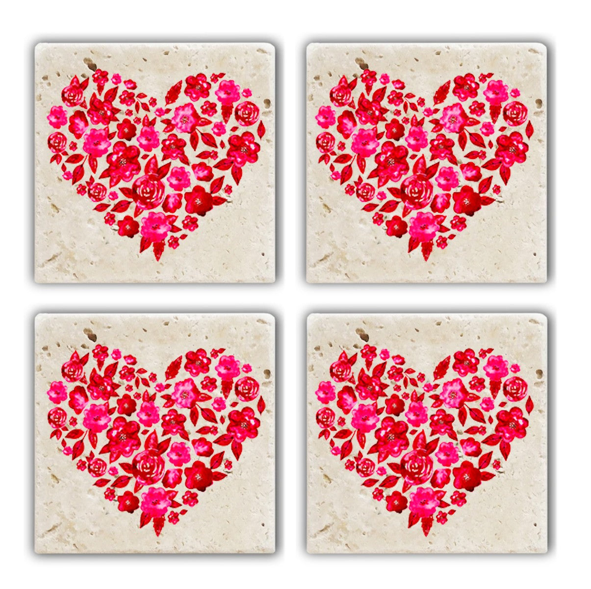 Tapete de vidro em pedra natural – 10 x 10 x 1 cm – Multicolorido