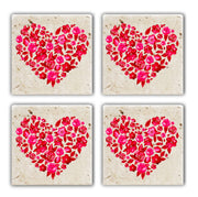 Tapete de vidro em pedra natural – 10 x 10 x 1 cm – Multicolorido