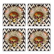 Tapete de vidro em pedra 100% natural – 10 x 10 x 1 cm – Multicolorido