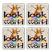 Tapete de vidro em pedra natural – 10 x 10 x 1 cm – Multicolorido – pedra natural