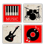 Tapete de vidro em pedra natural – 10 x 10 x 1 cm – Multicolorido