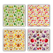 Tapete de vidro em pedra natural – 10 x 10 x 1 cm – Multicolorido