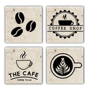 Tapete de vidro em pedra natural – 10 x 10 x 1 cm – Multicolorido