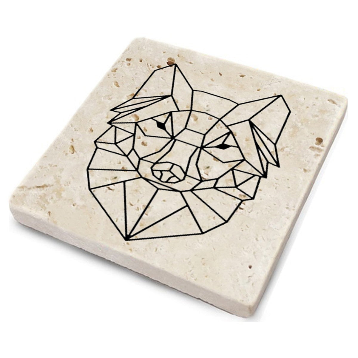 Tapete de vidro em pedra natural – 10 x 10 x 1 cm – Multicolorido