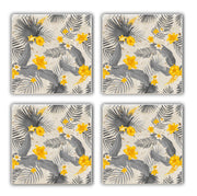 Tapete de vidro em pedra natural – 10 x 10 x 1 cm – Multicolorido