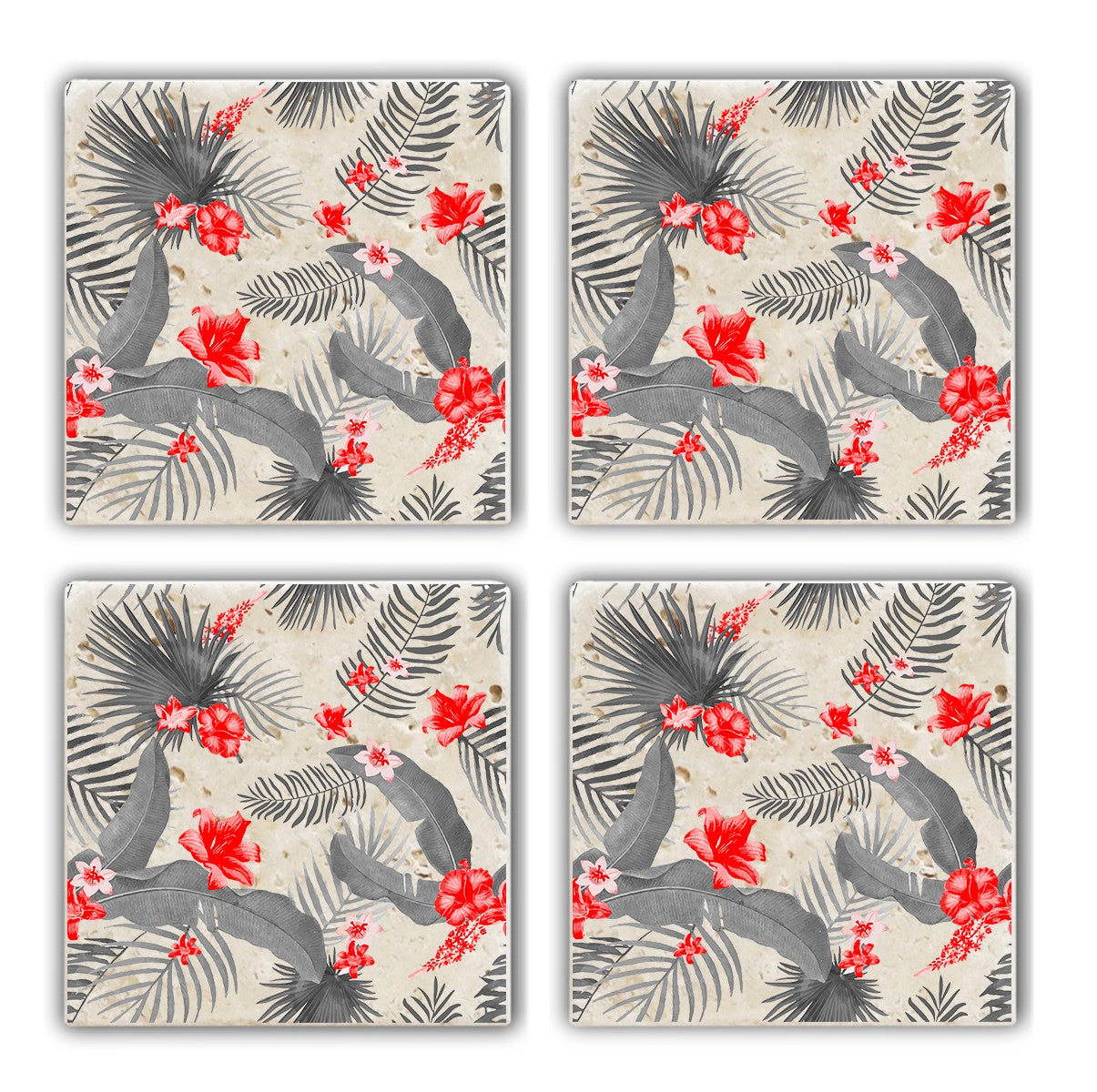 Tapete de vidro – 10 x 10 x 1 cm – Multicolorido – Pedra natural