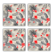 Tapete de vidro – 10 x 10 x 1 cm – Multicolorido – Pedra natural