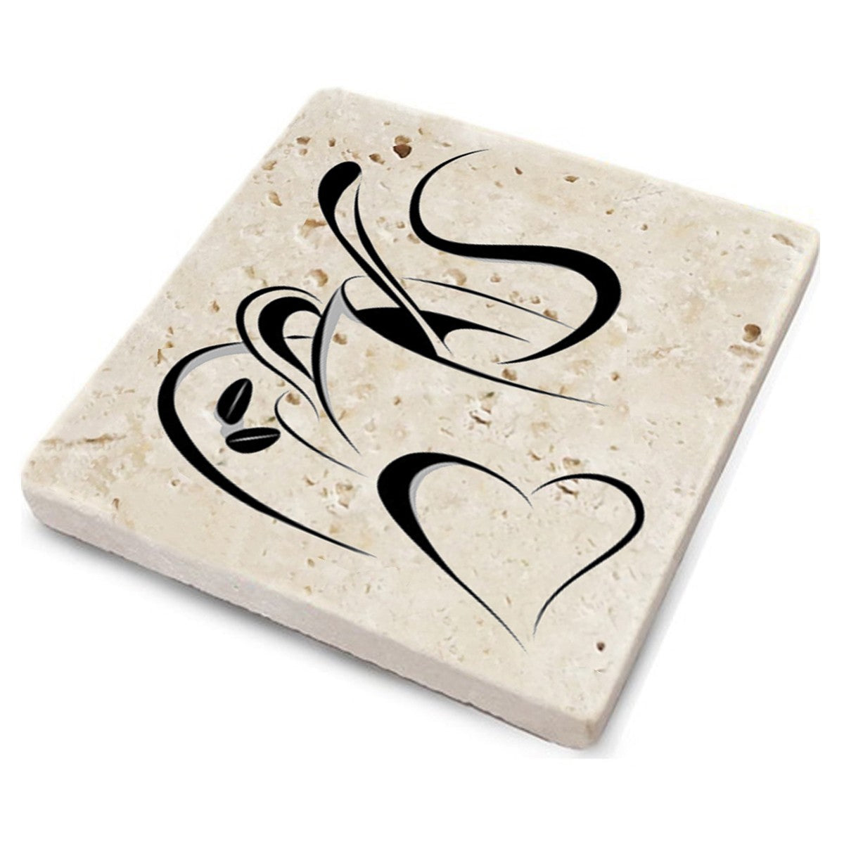 Tapete de vidro – 10 x 10 x 1 cm – Multicolorido – Pedra 100% natural