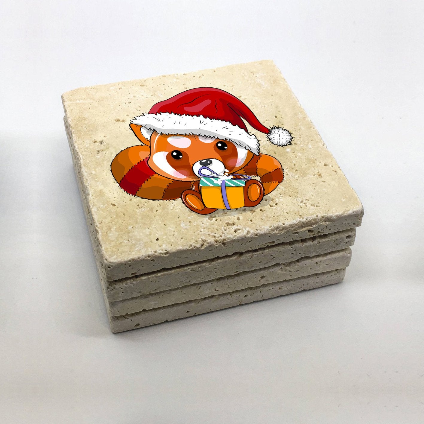 Tapete de vidro em pedra natural – 10 x 10 x 1 cm – Multicolorido