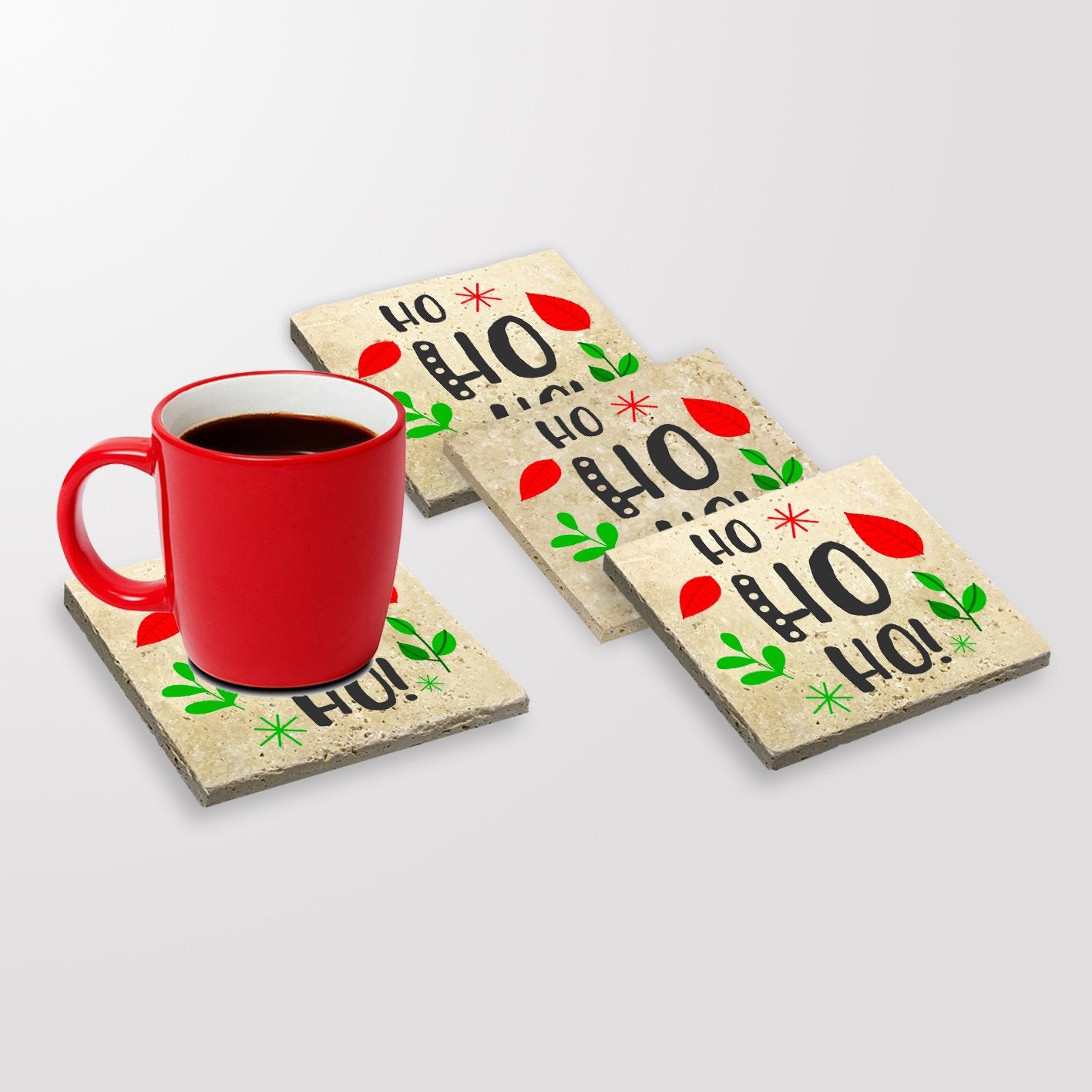 Tapete de vidro – 10 x 10 x 1 cm – multicolorido – pedra natural