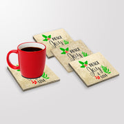 Tapete de vidro – 10 x 10 x 1 cm – Multicolorido – Pedra 100% natural