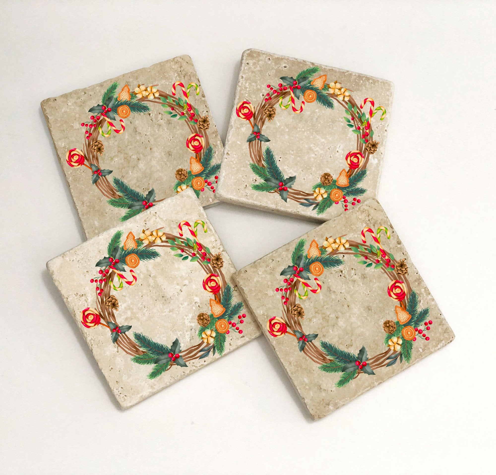 Tapete de vidro – 10 x 10 x 1 cm – Multicolorido – Pedra 100% natural