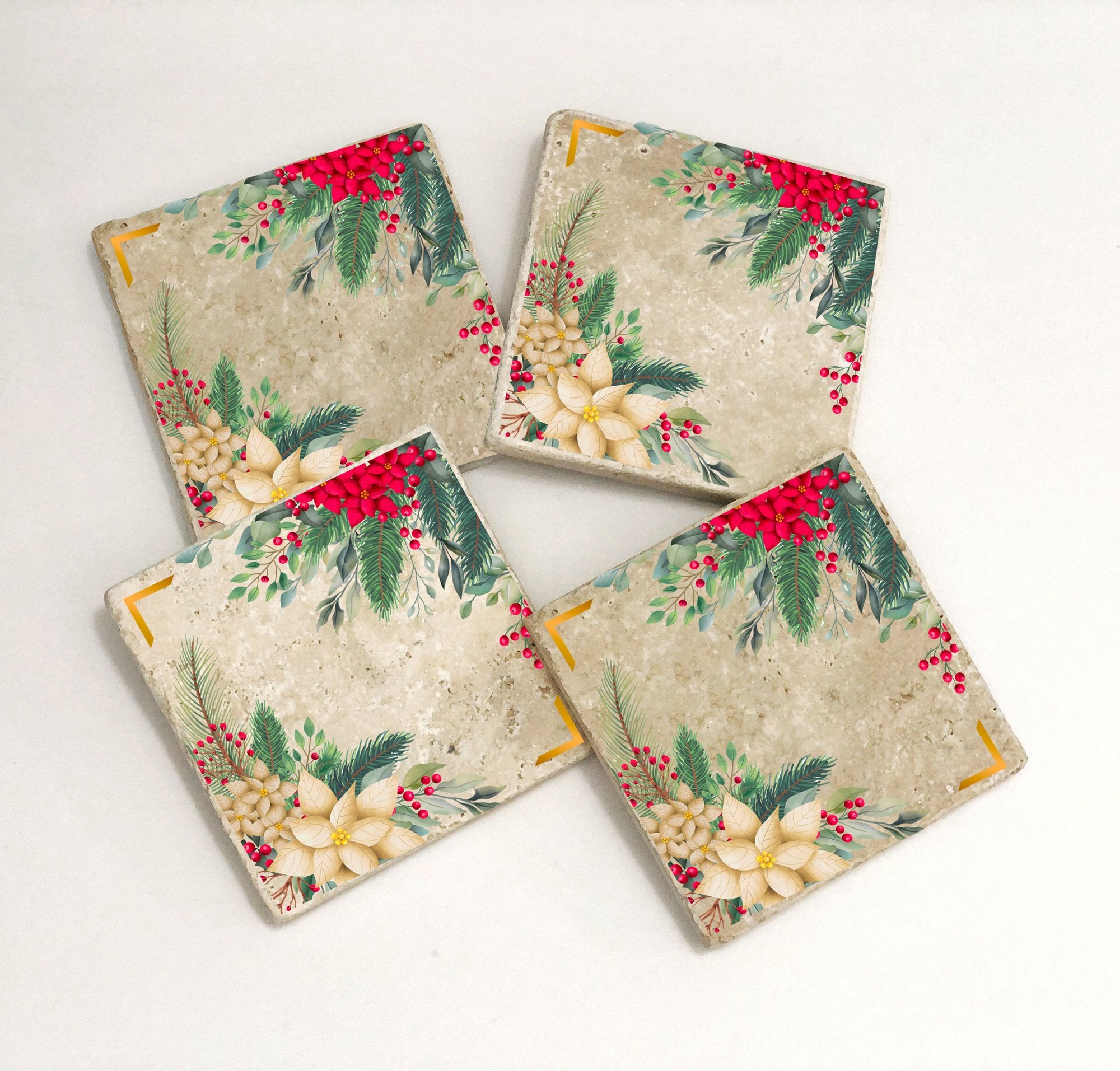 Tapete de vidro – 10 x 10 x 1 cm – Multicolorido – 100% pedra natural