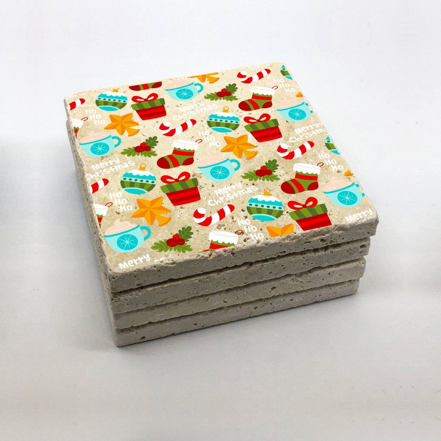 Tapete de vidro – 10 x 10 x 1 cm – Multicolorido – Pedra 100% natural