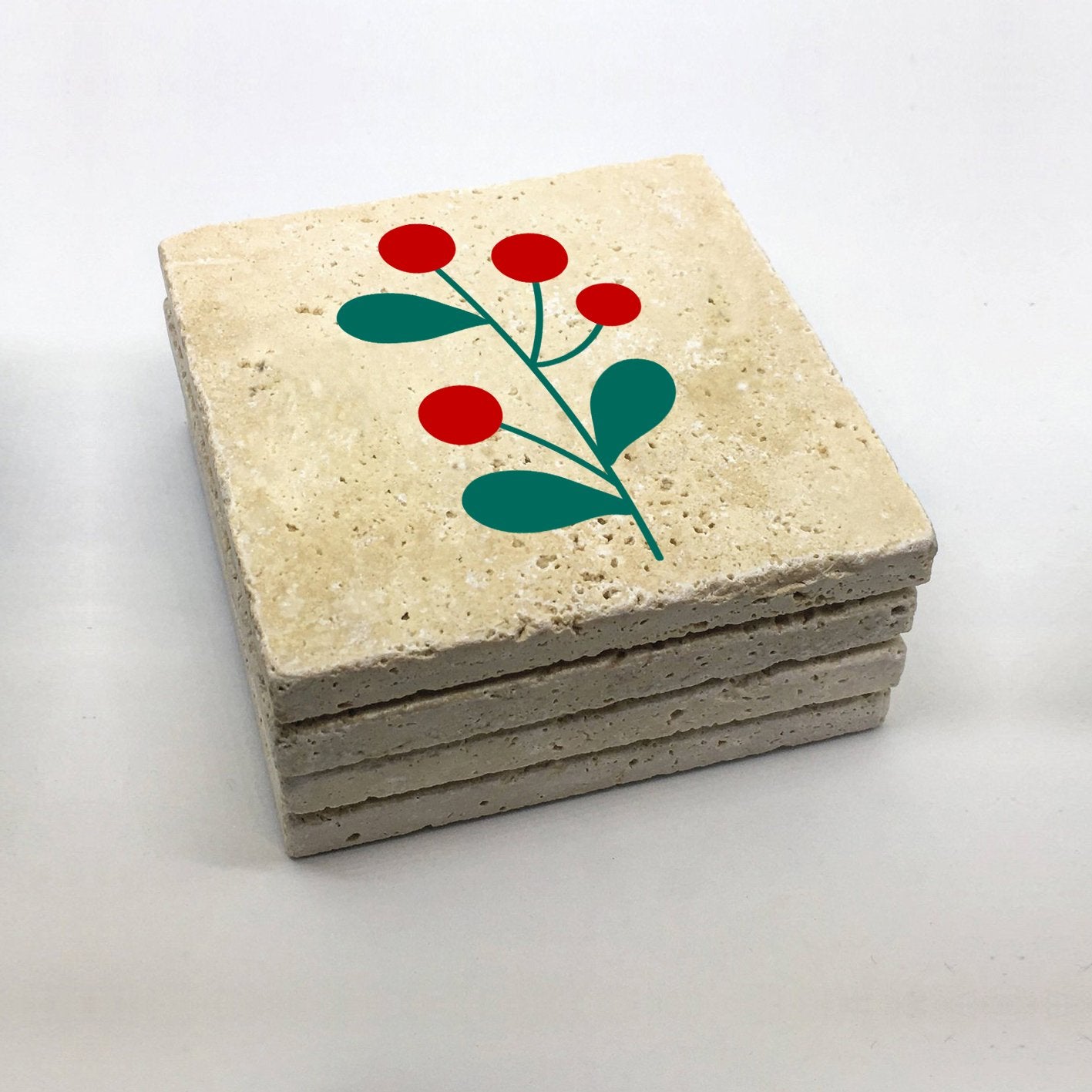 Tapete de vidro – 10 x 10 x 1 cm – Multicolorido – Pedra 100% natural